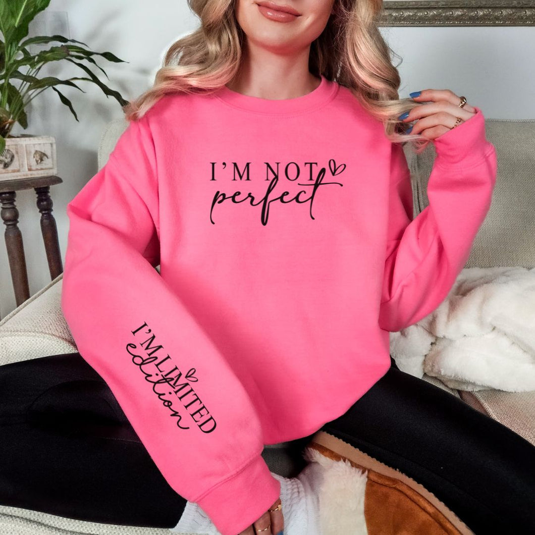 PREORDER: Ave Shops- I'm Not Perfect Graphic Sweatshirt in Three Colors