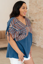 Load image into Gallery viewer, Greece Lightning V-Neck Blouse- ANDREE&#39; BY UNIT
