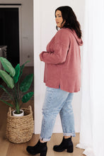 Load image into Gallery viewer, Happier Now Henley Hoodie in Burgundy (Reg &amp; Curvy)
