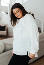 Load image into Gallery viewer, Happier Now Henley Hoodie in Ivory (Reg &amp; Curvy)
