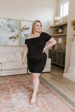 Load image into Gallery viewer, SP24- Head Over Heels Asymmetrical Neckline Dress
