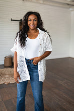 Load image into Gallery viewer, VERY J- Head in the Clouds Lace Button Down
