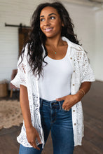 Load image into Gallery viewer, VERY J- Head in the Clouds Lace Button Down
