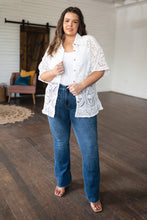 Load image into Gallery viewer, VERY J- Head in the Clouds Lace Button Down
