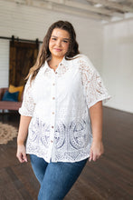 Load image into Gallery viewer, VERY J- Head in the Clouds Lace Button Down
