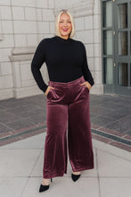 Load image into Gallery viewer, SP24- High Society Velvet Wide Leg Trousers (Reg &amp; Curvy)
