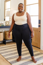 Load image into Gallery viewer, **FLASH DEAL** (REG $64) Country Concert Ready!! Judy Blue Side Fringe Skinny Jegging in Black
