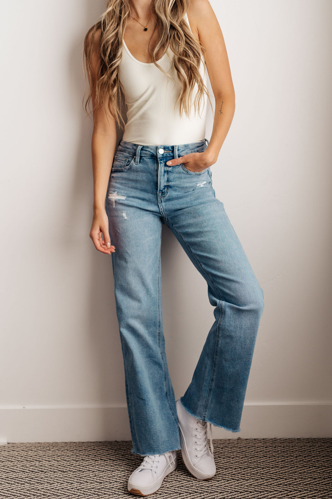 Hope High Rise Wide Leg Jeans (Mica Brand)