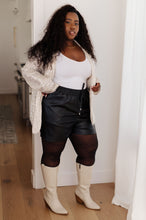 Load image into Gallery viewer, SP24- Thought That Counts Faux Leather Shorts (Reg &amp; Curvy)
