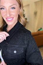 Load image into Gallery viewer, JUDY BLUE- Reese Rhinestone Denim Jacket in Black
