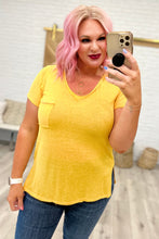 Load image into Gallery viewer, SP24- Melange Burnout V-Neck T-Shirt in Yellow Gold (Reg &amp; XL)
