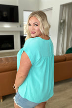 Load image into Gallery viewer, ZENANA- Airflow Babydoll Top in Blue Radiance
