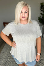 Load image into Gallery viewer, Relaxed Crew Neck Short Sleeve Top in Gray
