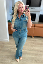 Load image into Gallery viewer, JB Sylvia Short Sleeve Denim Jumpsuit
