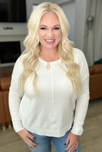 Load image into Gallery viewer, W23 ZENANA Front Seam Round Neck Sweater in Ivory (Reg)
