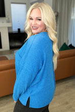 Load image into Gallery viewer, DEAL DAY!! Ribbed Brushed Hacci Sweater in Ocean Blue (Reg &amp; Curvy)
