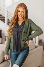 Load image into Gallery viewer, BFD-Climbing Vine Cable Knit Cardigan in Green (Reg &amp; Curvy)
