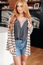 Load image into Gallery viewer, WHITE BIRCH- Weekend Adventure Striped Longline Cardigan
