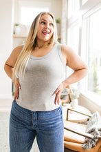 Load image into Gallery viewer, Just One More Ribbed Tank in Heather Grey (Reg &amp; Curvy)
