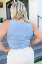 Load image into Gallery viewer, SP24- Just One More Ribbed Tank in Light Blue

