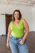 Load image into Gallery viewer, Just a Spritz Bodysuit in Lime- WHITE BIRCH
