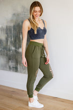Load image into Gallery viewer, W23 Kick Back Distressed Joggers in Olive
