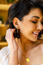 Load image into Gallery viewer, Waterproof, No Tarnish, Laurel Wreath Hoop Earrings

