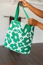 Load image into Gallery viewer, AVE SHOPS- Lazy Daisy Knit Bag in Green
