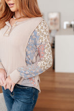 Load image into Gallery viewer, SP24- 7TH RAY- Leap Higher Mixed Print Henley
