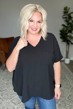 Load image into Gallery viewer, Let's Roll V-Neck Top in Black
