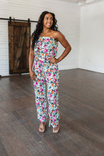 Load image into Gallery viewer, ANDREE&#39;- Life of the Party Floral Jumpsuit in Green
