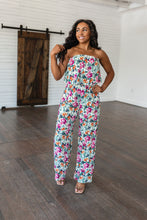 Load image into Gallery viewer, ANDREE&#39;- Life of the Party Floral Jumpsuit in Green
