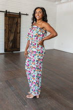 Load image into Gallery viewer, ANDREE&#39;- Life of the Party Floral Jumpsuit in Green
