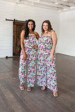 Load image into Gallery viewer, ANDREE&#39;- Life of the Party Floral Jumpsuit in Green
