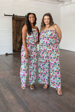 Load image into Gallery viewer, ANDREE&#39;- Life of the Party Floral Jumpsuit in Green
