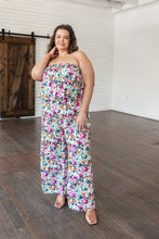 Load image into Gallery viewer, ANDREE&#39;- Life of the Party Floral Jumpsuit in Green
