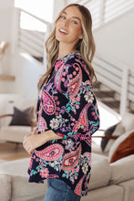 Load image into Gallery viewer, DEAR SCARLETT- Little Lovely Blouse in Navy Paisley

