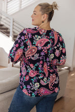Load image into Gallery viewer, DEAR SCARLETT- Little Lovely Blouse in Navy Paisley
