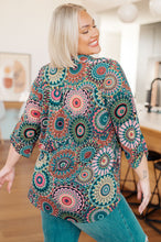 Load image into Gallery viewer, SP24- DEAR SCARLETT- Little Lovely Blouse in Teal Medallion
