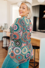 Load image into Gallery viewer, SP24- DEAR SCARLETT- Little Lovely Blouse in Teal Medallion
