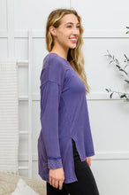 Load image into Gallery viewer, W23 Long Sleeve Knit Top with Pocket in Denim Blue
