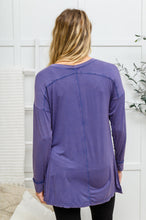 Load image into Gallery viewer, W23 Long Sleeve Knit Top with Pocket in Denim Blue
