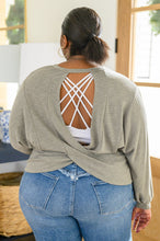 Load image into Gallery viewer, W23 Long Sleeve Solid Knit Open Back Top In Olive
