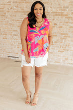 Load image into Gallery viewer, WHITE BIRCH- Love Me Like You Do Floral Sleeveless Blouse

