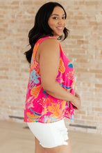 Load image into Gallery viewer, WHITE BIRCH- Love Me Like You Do Floral Sleeveless Blouse
