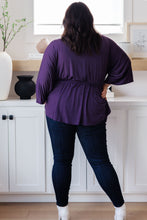 Load image into Gallery viewer, WHITE BIRCH- Love on The Line V-Neck Peplum Blouse (Reg &amp; Curvy)
