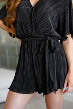 Load image into Gallery viewer, SP24- Lovely Life Plisse Romper in Black
