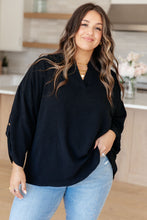 Load image into Gallery viewer, WHITE BIRCH- Midnight in Manhattan V-Neck Blouse
