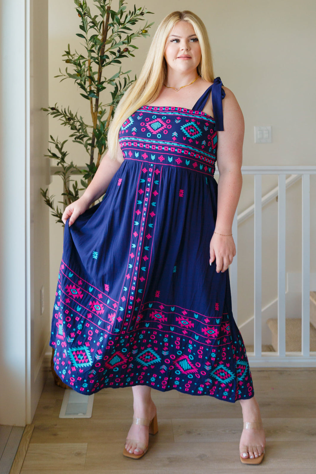 SP24- Midnight Magic Embroidered Maxi Dress