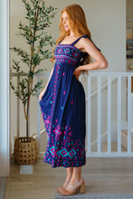Load image into Gallery viewer, SP24- Midnight Magic Embroidered Maxi Dress
